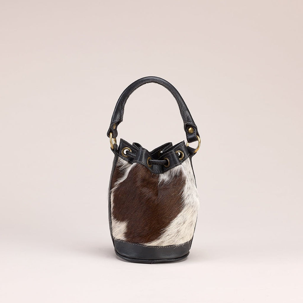 Mini-Bella Bucket Bag: Cowhide - Sarep + Rose