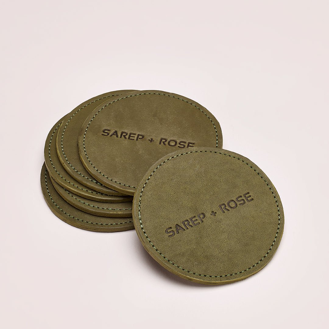 Coaster. Shop Leather Coasters - Set of 6 – Sarep + Rose