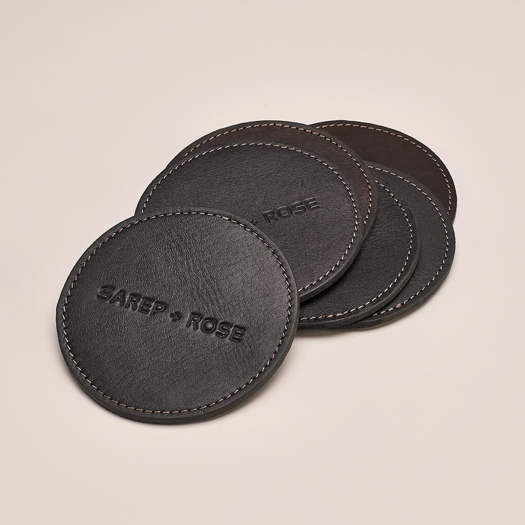 Coaster. Shop Leather Coasters - Set of 6 – Sarep + Rose