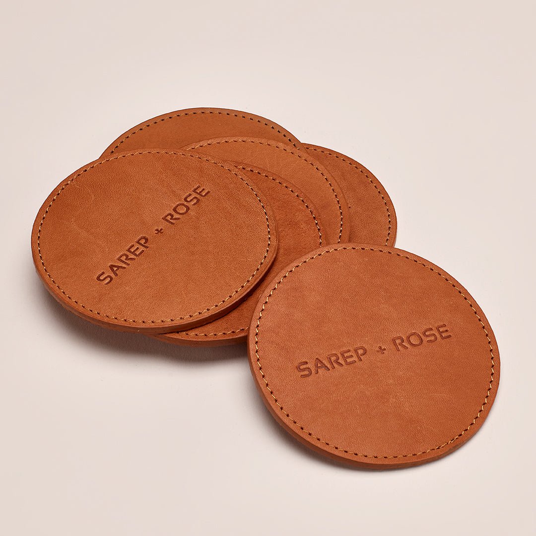 Coaster. Shop Leather Coasters - Set of 6 – Sarep + Rose