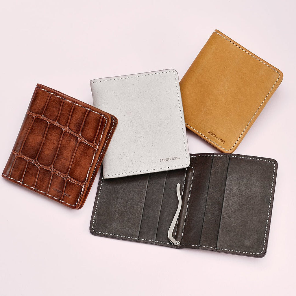 Men's Leather Wallet and Money Clip - Sarep + Rose