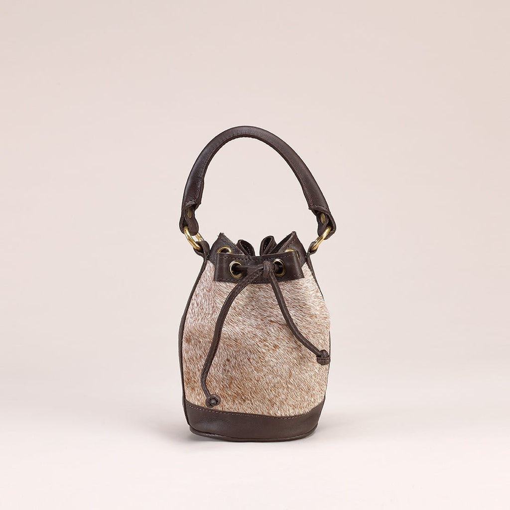 Mini-Bella Bucket Bag: Cowhide - Sarep + Rose